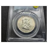 1951-D Franklin Silver Half Dollar  PCGS MS64 FBL -  PCGS Price Guide Value for an MS64 FBL is $85