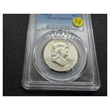 1958-D Franklin Silver Half Dollar  PCGS MS64 FBL -  PCGS Price Guide Value for an MS64 FBL is $55