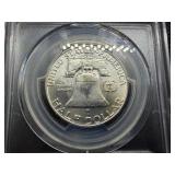 1958-D Franklin Silver Half Dollar  PCGS MS64 FBL -  PCGS Price Guide Value for an MS64 FBL is $55