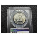 1958-D Franklin Silver Half Dollar  PCGS MS64 FBL -  PCGS Price Guide Value for an MS64 FBL is $55