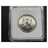 1962-D Franklin Silver Half Dollar  WHSG MS66 -  Greysheet Wholesale Value for an MS66 is $320