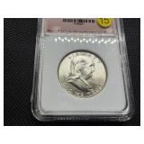 1962-D Franklin Silver Half Dollar  WHSG MS66 -  Greysheet Wholesale Value for an MS66 is $320