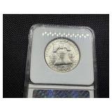 1962-D Franklin Silver Half Dollar  WHSG MS66 -  Greysheet Wholesale Value for an MS66 is $320