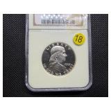 1962 Proof Franklin Silver Half Dollar  NGC PF68 -  NGC Price Guide Value for a PF68 is $115