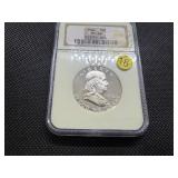 1962 Proof Franklin Silver Half Dollar  NGC PF68 -  NGC Price Guide Value for a PF68 is $115