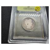 Key Date  Low Mintage 1896-S Barber Quarter USCG G6 - Greysheet Wholesale Value for a G4 is $525!