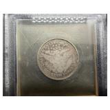 Key Date  Low Mintage 1896-S Barber Quarter USCG G6 - Greysheet Wholesale Value for a G4 is $525!