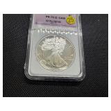 1993-P Proof American Silver Eagle NGP PR70  DCAM - Greysheet Wholesale Value for a PR70 is $450!