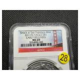 2011-S  Early Releases 1 Oz. Silver American Eagle NGC MS69  - NGC Price Guide $99