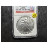 2011-S  Early Releases 1 Oz. Silver American Eagle NGC MS69  - NGC Price Guide $99