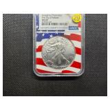 2020-P  First Day of Release Emergency Production Silver American Eagle NGC MS69  -  NGC Price Guide $135