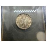 1941-P (Mislabeled as a 1945-P) Silver Mercury Dime USCG MS64 FSB - Greysheet Wholesale Value for An MS64 FSB is $22