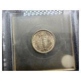 1941-P (Mislabeled as a 1945-P) Silver Mercury Dime USCG MS64 FSB - Greysheet Wholesale Value for An MS64 FSB is $22