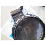 Minolta 35mm Camera, Zoom Lens, Flash