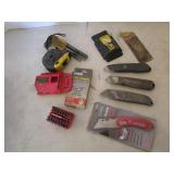 Utility Knives, Blades, Allen Wrenches, Drill Bits