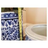 2 Large Ceramic Oriental Planters