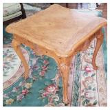 Very Nice Square Side/Lamp Table w/Shell Motif