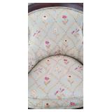 Restored Louis XVI Style STICKLEY Fine Upholstered Curved Back Parlor Armchair
