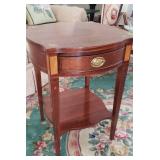 Wonderful Condition and Quality High End BAKER FURNITURE Inlaid Lamp Table w/Drawer