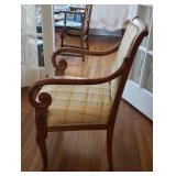 Beautiful Vintage Carved Scrolled Wood Armchair