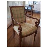 Beautiful Vintage Carved Scrolled Wood Armchair