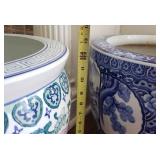 2 Large Vintage Oriental Planters