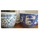 2 Large Vintage Oriental Planters