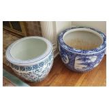 2 Large Vintage Oriental Planters