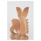 Large Vintage Koi Fish Carving