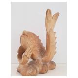 Large Vintage Koi Fish Carving