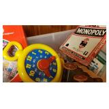 Large Bin of Vintage Toys etc