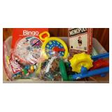 Large Bin of Vintage Toys etc