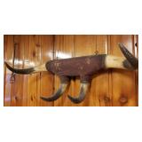 Old Vintage Western Style Buffalo or Cattle Horn Hat/Coat Rack