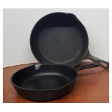 2 Vintage Cast Iron Skillets - Including Wagner
