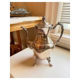 Ornate Antique Hallmarked Silver Plated Tea Service Set w/Tray