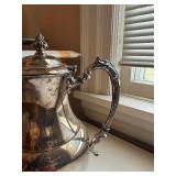 Ornate Antique Hallmarked Silver Plated Tea Service Set w/Tray