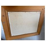 Very Nice Vintage Oil on Canvas Board Mountain Lake Landscape Scene