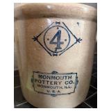 Excellent Condition Monmouth 4 Gallon Stoneware Crock