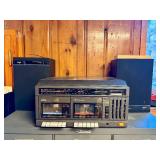 Working Unitech Model MC-15 Cassette Deck / Turntable System w/Speakers