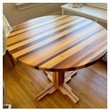 Great Looking Multi-Hardwood Round Table