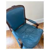 Matching Pair of Vintage Blue Parlor Chairs