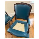 Matching Pair of Vintage Blue Parlor Chairs
