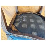 Matching Pair of Vintage Blue Parlor Chairs