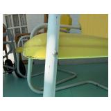 2 Vintaeg Yellow Metal Springer Porch Chairs