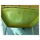 2 Vintaeg Yellow Metal Springer Porch Chairs