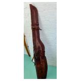Great Looking Vintage Handmade Leather Rifle or Shotgun Case