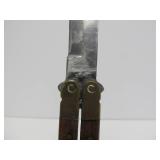 Vintage Brass, Steel & Wood Balisong Knife