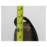 LARGE Early Antique Brass or Copper Cow Bell w/Original Leather