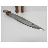 3 Primitive Antique Long Knives