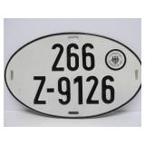 Matching Pair of Vintage Metal German License Plates